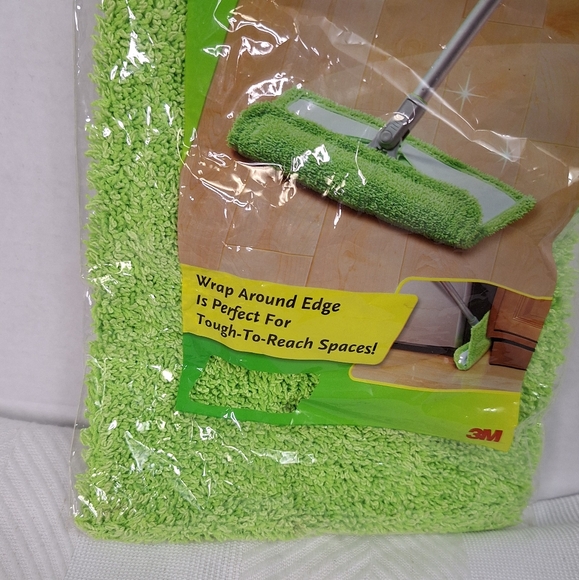 1pc Scotch Brite Microfiber Hardwood Floor Mop Cover Wrap Around Edge Lime Green - Picture 6 of 13